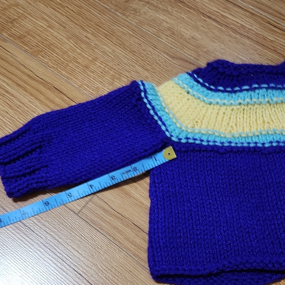 Colorful Knit Baby Sweater - Picture 3 of 4